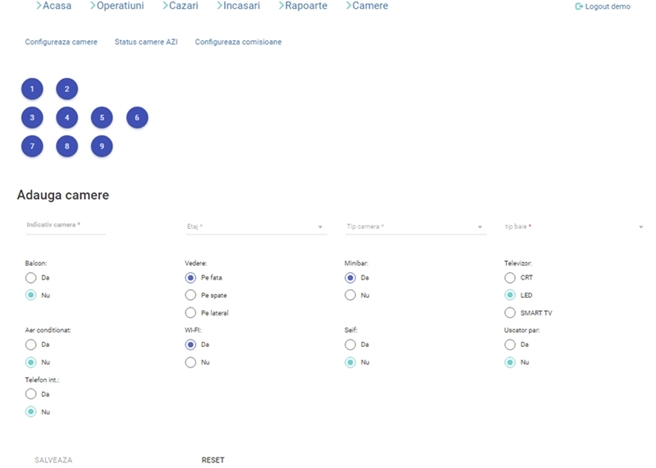 configurare camera noua